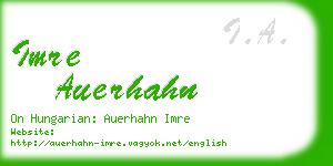 imre auerhahn business card